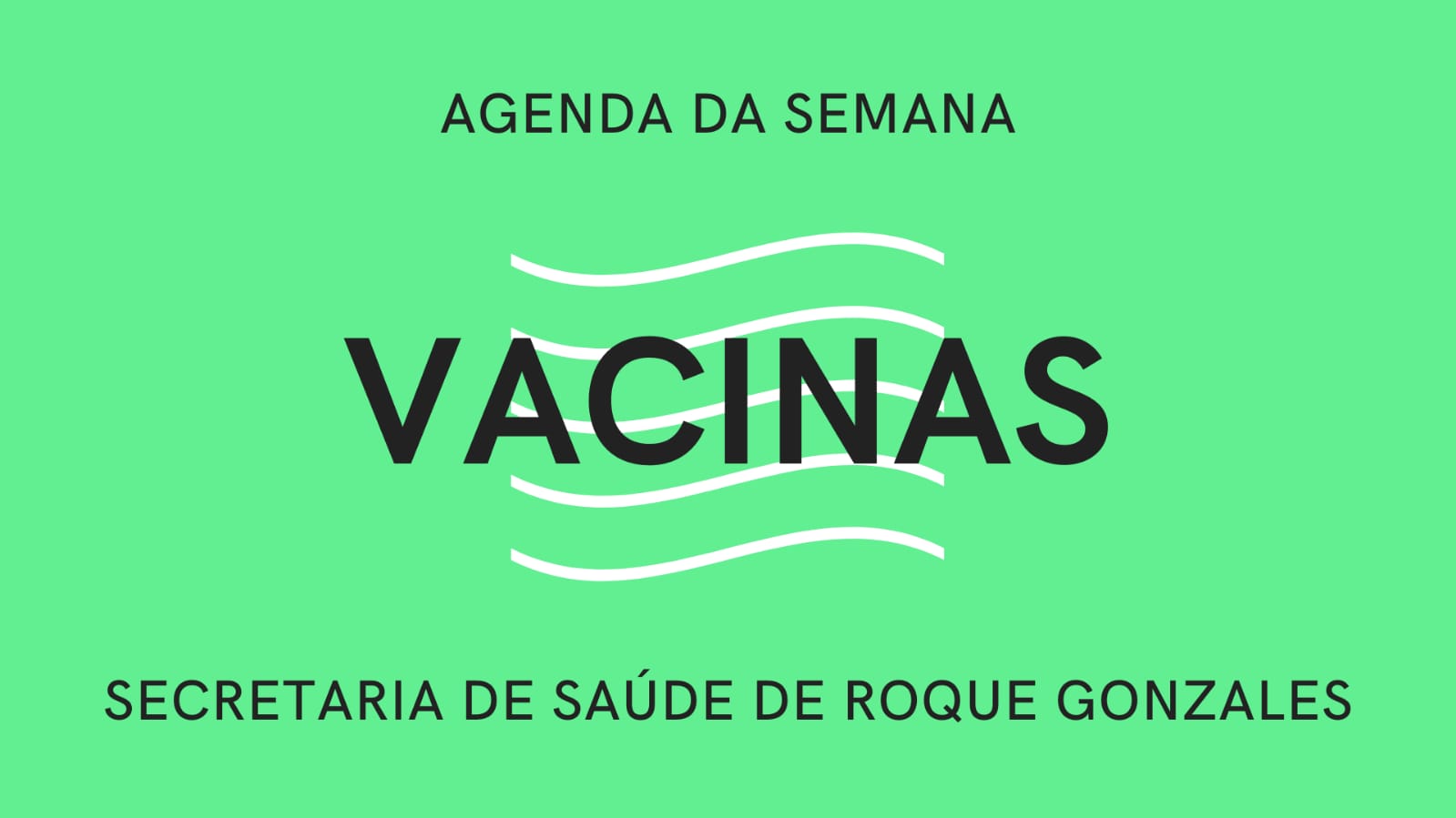 AGENDA SEMANAL DA VACINA CONTRA COVID-19